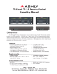 FR-8 and FR-16 Remote Control Operating Manual