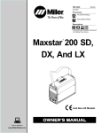 Miller Maxstar 200 LX Owner`s manual