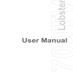 Virgin Lobster 700TV User manual