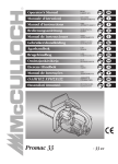 McCulloch PROMAC 33 Operator`s manual