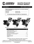 Campbell Hausfeld PW4070 Product manual