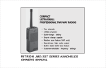 Ritron Jobcom JMX-152 Owner`s manual