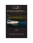 Regal 2000 Owner`s manual