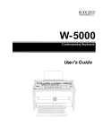 Rodgers Instruments W-5000 User`s guide