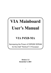VIA Technologies P4XB-MA User`s manual