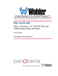 Wohler RM-2435-HD User guide