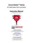 Sierra Innova-Flo 220 Series Instruction manual