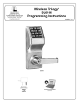 Alarm Lock DL6100 Programming instructions