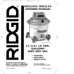RIDGID 120V Owner`s manual