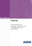 Advantech PCM-3362 User manual
