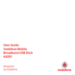 Vodafone Mobile Broadband USB Stick User guide