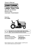 Craftsman 917.273802 Owner`s manual