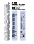 Mackie FR Series M.800 Owner`s manual