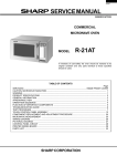 Sharp R-21AT Service manual
