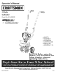 Craftsman INCREDI-PULL 316.299370 Operator`s manual