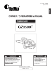 RedMax GZ3500T Operator`s manual