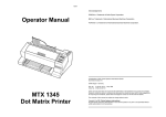 Epson MTX 1345 Operating instructions