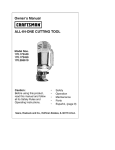 Craftsman 170.265610 Owner`s manual