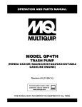 MULTIQUIP QP4TH Specifications