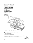 Craftsman 315.117270 Operator`s manual
