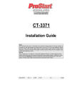 ProStart CT-3371 Installation guide