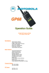 Motorola GP68 User`s manual