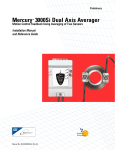 MicroE Systems Dual Axis Averager Mercury 3000Si Installation manual