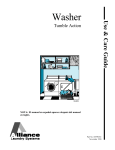 Alliance Laundry Systems 685981R1 Use & care guide