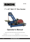 Rikon Power Tools 10-110B Operator`s manual