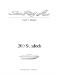 Sea Ray 200 Sundeck Owner`s manual