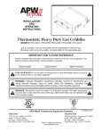 APW Wyott HTG-2436 Operating instructions