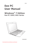 Asus Eee PC 1005PR User manual