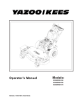 Yazoo/Kees KIKW48170 Operator`s manual