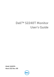 Dell S2240T User`s guide