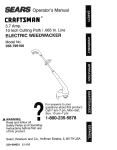 Craftsman 358.799160 Operating instructions