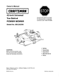 Craftsman 486.243294 Owner`s manual