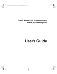 Epson PowerLite 810p User`s guide