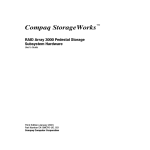 Compaq StorageWorks TM RAID Array 3000 Pedestal Storage Subsystem User`s guide