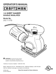 Craftsman 315.111770 Operator`s manual