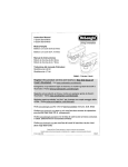 DeLonghi A930 Instruction manual