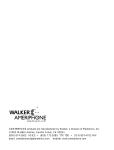 Walker Ameriphone XL-30 Operating instructions