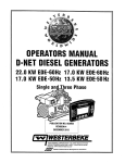 Westerbeke 17.0KW EDE-60Hz Installation manual