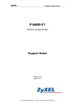 ZyXEL Communications ADSL2+ Ethernet Gateway P-660R-T Series User`s manual