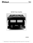 McIntosh MC602 Owner`s manual