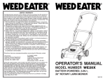 Weed Eater 96132005800 Operator`s manual