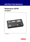Simrad ROBERTSON AP45 Instruction manual