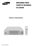 Samsung 5000W - SV - VCR Operating instructions