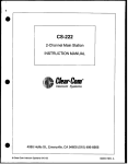 Directed Audio 200/500 Instruction manual