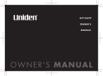Uniden TCX440 - Cordless Extension Handset Owner`s manual