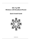 Broadband Products 802.11g 54M WLAN Install guide